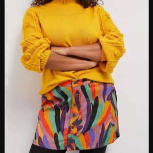 Anthropologie Farm Rio Kiki Corduroy Mini Skirt